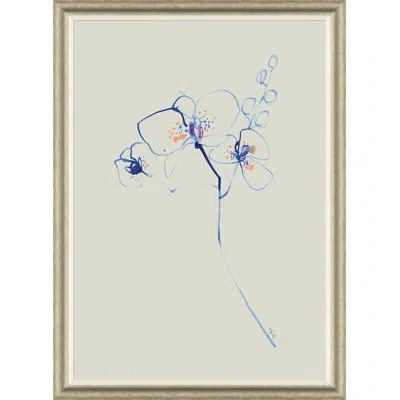 Soicher Marin Orchid Cuttings By Yuki Osada - Single Picture Frame Painting In Orange;purple;navy