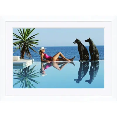 Soicher Marin Pantz Pool, Slim Aarons, September 1985 By Slim Aarons - Single Picture Frame Photograph In Multi