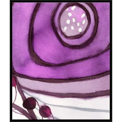 Soicher Marin Parasol By Susan Hable - Picture Frame Painting On Canvas In White;purple