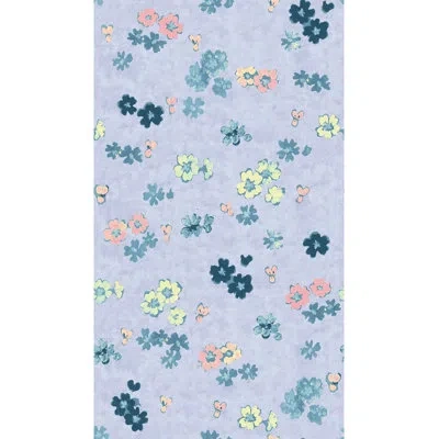 Soicher Marin Paule Marrot Floral 33' X 20.5" Wallpaper Roll In Blue