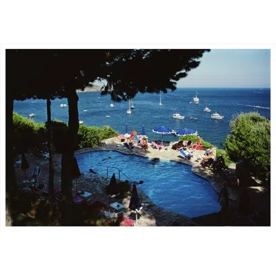 Soicher Marin 'pellicano Pool' By Slim Aarons - Picture Frame Photograph On Paper In Unframed