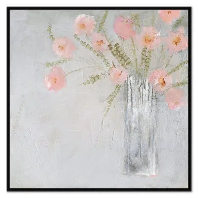 Soicher Marin Pink Carnations By Jill Krasner - Single Picture Frame Painting On Canvas In Multi