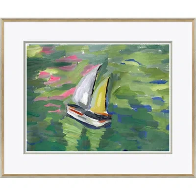 Soicher Marin 'pond Boat' By Dana Gibson - Picture Frame Painting On Paper In Multi