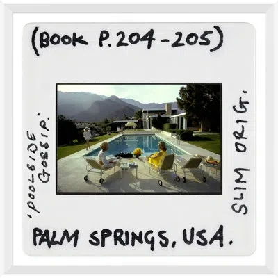 Soicher Marin 'poolside Gossip - Slide' By Slim Aarons - Picture Frame Photograph On Paper In Multi