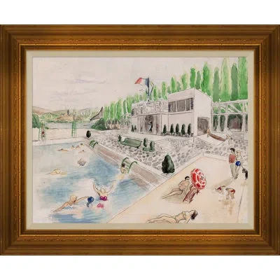 Soicher Marin Poolside, South Of France - Single Picture Frame Painting In Multi