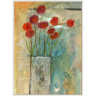 Soicher Marin Poppies In Vase By Jill Krasner In Multi