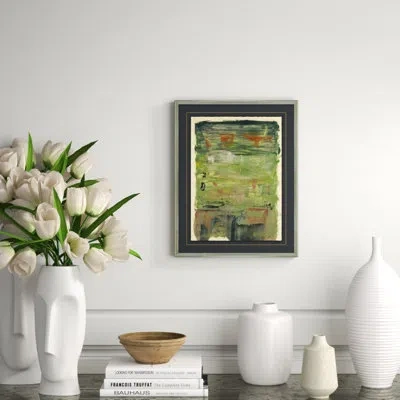 Soicher Marin Poptarts - Picture Frame Painting On Paper In Green;beige;orange