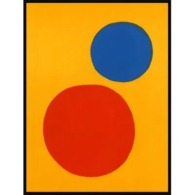 Soicher Marin Primary - Floater Frame Painting On Canvas In Orange
