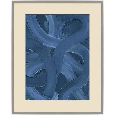Soicher Marin Primary Power 3 - Picture Frame Painting On Paper In Blue;beige