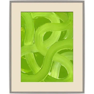 Soicher Marin Primary Power 4 - Picture Frame Painting On Paper In Green;beige