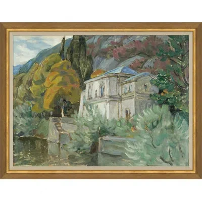 Soicher Marin Provincial Villa - Single Picture Frame Painting In Green;gray;yellow