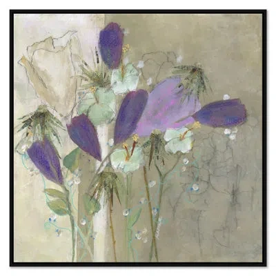 Soicher Marin Purple Tulips By Jill Krasner - Single Picture Frame Painting On Canvas In Multi