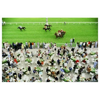 Soicher Marin "racing At Baden Baden," September 1, 1978 By Slim Aarons - Picture Frame Photograph On Paper In Multi