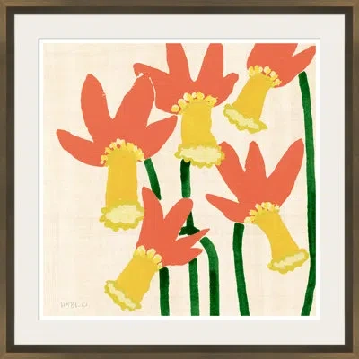 Soicher Marin Red Devon By Susan Hable - Single Picture Frame Frame Painting In Green;red;yellow