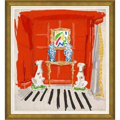 Soicher Marin Red Dog By Dana Gibson - Picture Frame Painting On Paper