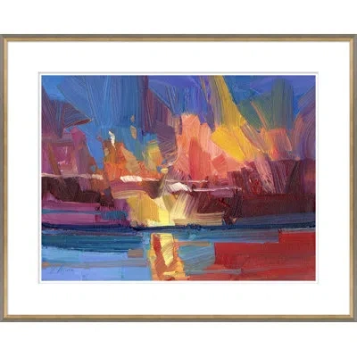 Soicher Marin Red Sunset By Joseph Mota - Picture Frame Painting In Multi