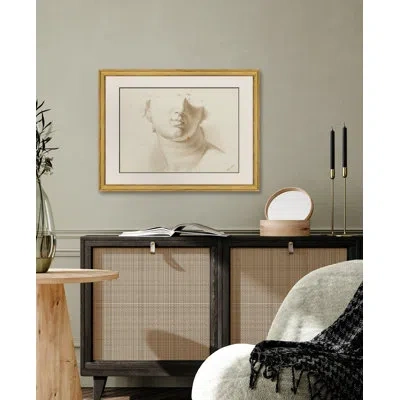 Soicher Marin Renaisance Bust Detail, Front View - Single Picture Frame Painting In Brown