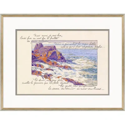 Soicher Marin Rocky Shoreline - Coast Of France 1 Picture Frame Painting In White