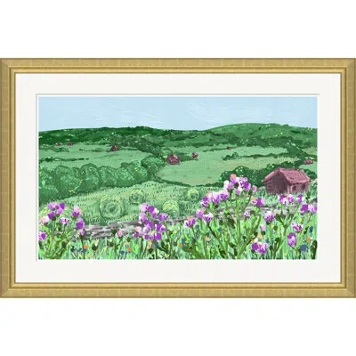 Soicher Marin Rolling Hills By Yuki Osada - Single Picture Frame Painting In Blue;green;purple