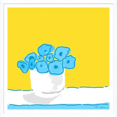 Soicher Marin 'rose Vase In Yellow' By Dana Gibson - Picture Frame Painting On Paper