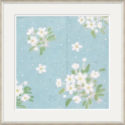 Soicher Marin Roses De Noel I (var. 1) By Paule Marrot - Single Picture Frame Print In Blue