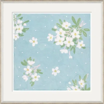 Soicher Marin Roses De Noel Ii (var. 1) By Paule Marrot - Single Picture Frame Print In Blue