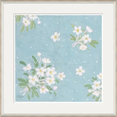 Soicher Marin Roses De Noel Iii (var. 1) By Paule Marrot - Single Picture Frame Print In Blue