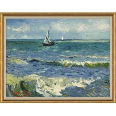 Soicher Marin Saintes Maries De La Mar By Vincent Van Gogh - Single Picture Frame Print On Canvas In Blue;green