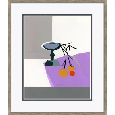 Soicher Marin Satsoma By Susan Hable - Picture Frame Painting On Paper In Gray;red;orange;violet