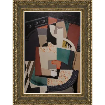 Soicher Marin Seated Woman 1917 Mary Blanchard - Floater Frame Painting Print On Canvas In Multi
