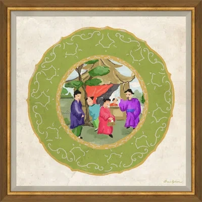 Soicher Marin 'sevres Harvest' By Dana Gibson - Picture Frame Painting On Paper In Green
