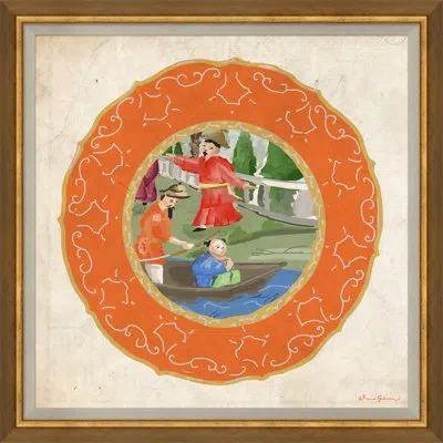 Soicher Marin 'sevres Reunion' By Dana Gibson - Picture Frame Painting On Paper In Multi