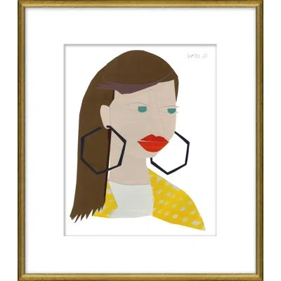 Soicher Marin 'sheila' By Susan Hable - Picture Frame Painting On Paper In Brown;red;beige;yellow