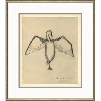 Soicher Marin Sketch Series 'at The Zoo - Bird' Picture Frame Painting In Brown