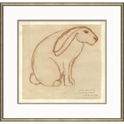 Soicher Marin Sketch Series 'at The Zoo - Sepia Bunny' Picture Frame Painting In Neutral