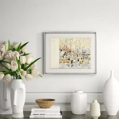 Soicher Marin 'small Russian Sketches 10' - Picture Frame Painting On Paper In Brown;beige;purple