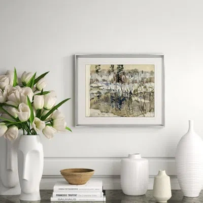 Soicher Marin Small Russian Sketches 30 - Picture Frame Painting On Paper In Blue;green;beige