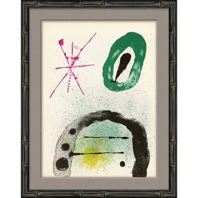 Soicher Marin 'spanish Dream Iv 1' - Picture Frame Painting On Paper In Black;green;pink;ivory