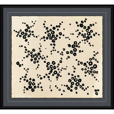 Soicher Marin 'splatter Chart' - Picture Frame Painting On Paper In Black;beige