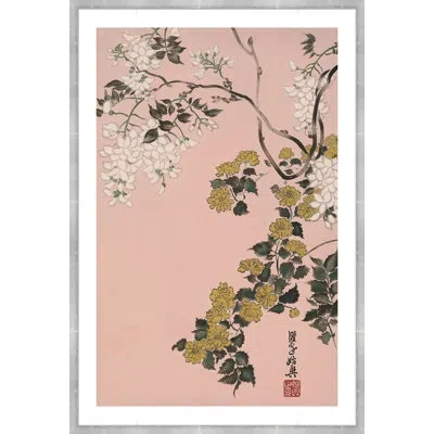 Soicher Marin 'spring Blossom' - Picture Frame Painting On Paper In Silver