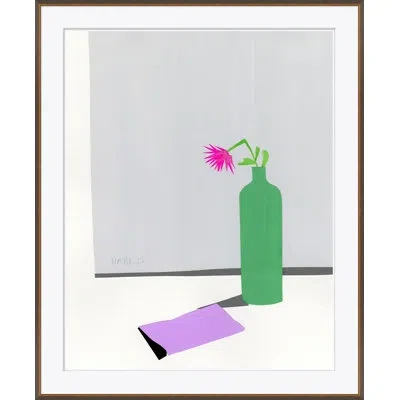 Soicher Marin Spring By Susan Hable - Picture Frame Painting On Paper In Green;gray;beige;purple