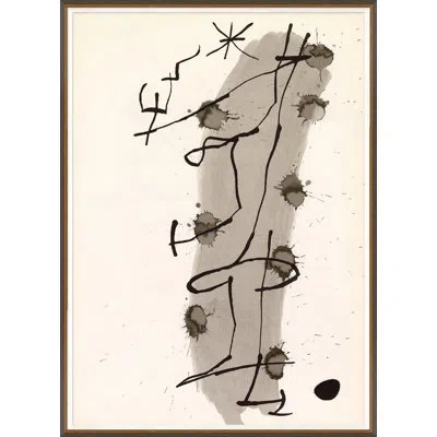 Soicher Marin 'sprinkle + Dash' - Picture Frame Painting On Paper In Black;gray;ivory