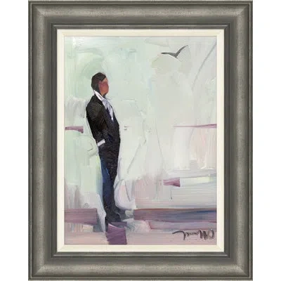 Soicher Marin Standing Alone By Joseph Mota - Picture Frame Painting On Canvas In Black;white;beige