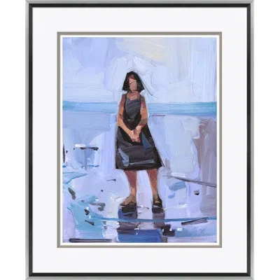 Soicher Marin Standing On Water- Picture Frame Painting In Blue;black;brown