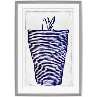 Soicher Marin 'starter' By Susan Hable - Picture Frame Painting On Paper In Blue