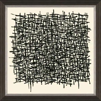 Soicher Marin 'straw' By Susan Hable - Picture Frame Painting On Paper In Black;beige