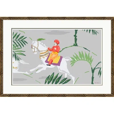 Soicher Marin 'sultan Rider, Orange' By Dana Gibson Picture Frame Painting In Multi
