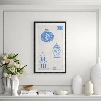 Soicher Marin Summer Palace 2 By Dana Gibson - Picture Frame Painting On Paper In Blue