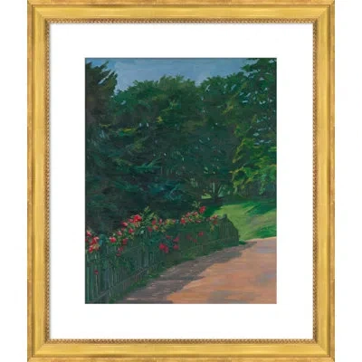 Soicher Marin Summer Park - Picture Frame Painting In Blue;brown;green;red