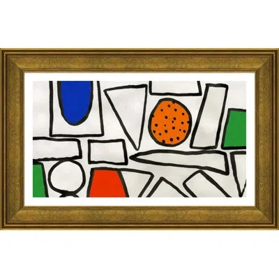 Soicher Marin 'surround' By Susan Hable - Picture Frame Painting On Paper In Blue;black;gray;red